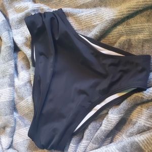 Solid Black Swimsuit Bottoms